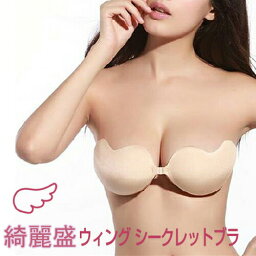 【お買い物マラソン】綺麗盛 ウィングシークレットブラ A/B/C/D 盛れる 粘着力 <strong>ヌーブラ</strong> ソープ で洗える 貧乳 ちっぱい 撲滅 <strong>水着用</strong> キャバ スナック ドレス パーティー 谷間 <strong>小さめ</strong> 大きい ベージュ ブラジャー