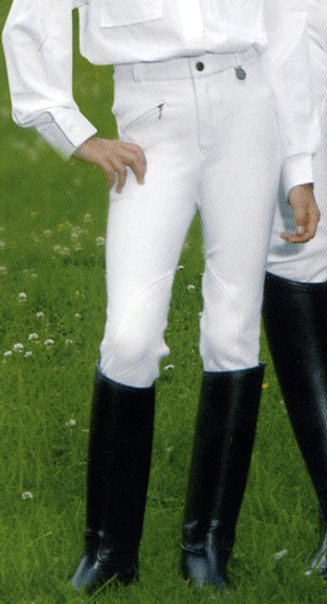 ELTジュニア用コットンキュロット（ホワイト・共布）ジュニア乗馬ズボン