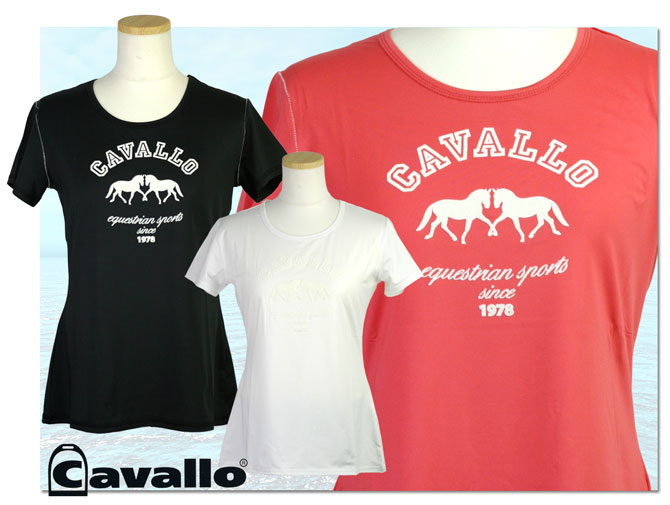 【Tシャツ】　Cavallo　ショートスリーブTシャツ　ティメア　（乗馬用品　馬柄Tシャツ…...:uma:10000928