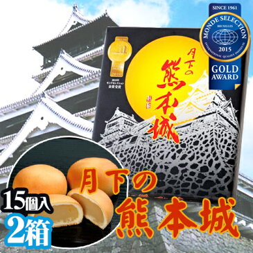 月下の熊本城 15個入×2箱 条件付き送料無料 熊本県 九州 復興支援 人気 お菓子 金賞受賞