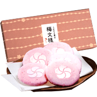 ふのやき菓子 梅文様12枚入 —紀州産しそ小梅使用— 【楽ギフ_包装】【楽ギフ_のし】【楽ギフ_のし...:umeemon:10001292