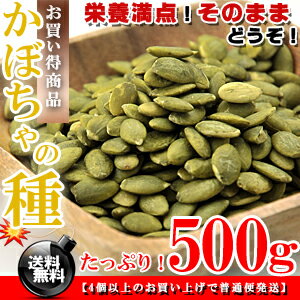 栄養満点！★食用 かぼちゃの種 500g 無添加 【送料無料】無塩 無油 ロースト※代金引…...:umekaisen:10000403