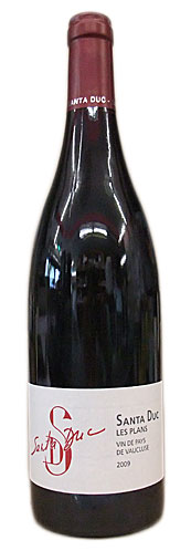 サンタ・デュック レ・プラン・ヴァンド・ペイ・ド・ヴォークリューズ [2009]750mlワイナートNo.51にて最高評価5を獲得した旨安赤ワイン