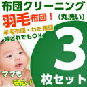 【後夜祭P10倍】【関東は年内お届け可】往復送料無料 布団クリーニング 布団丸洗い 3枚クリーニング 丸洗い 羽毛 羊毛 わた こたつ 毛布 枕 シングル セミダブル ダブル 掛 敷防ダニ おねしょ 猫のおしっこ 【ラッキーシール対応】