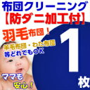 【後夜祭P10倍】【関東は年内お届け可】往復送料無料 布団クリーニング 布団丸洗い 1枚 1年間有効 防ダニ加工付クリーニング 丸洗い 羽毛 羊毛 わた こたつ 毛布 枕 シングル セミダブル ダブル 掛 敷おねしょ 猫のおしっこ 【ラッキーシール対応】