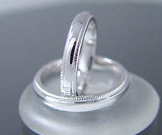 PT900 Lady's & Men's マリッジリング(結婚指輪) (MS0017)