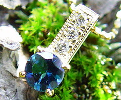 "美麗な正統派…" K18 ブルートルマリン ダイヤモンド ペンダントトップ 『fiorito』※こちらはトップのみの販売です。