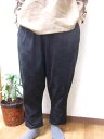 【秋冬限定】【M〜L】ドットプリント・コーデュロイ(コール天)・サルエル・パンツ・(ポケット付)(ダークブルー・クロ)(日本製)