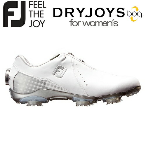 FOOTJOY【フットジョイ】DRYJOYS Boa for women レディース ゴルフシューズ 99068 ホワイト/シルバー【ドライジョイ】の画像