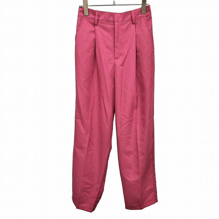 【楽天スーパーSALE限定!! ＼★半額★／対象商品|12月4日(木)20時00分〜12月11日(木)01時59分まで】ボマール 【新品】<strong>bohmal</strong> テーパード パンツ 無地 ウエストゴム 1タック ポリエステル×ポリウレタン M パッションピンク レディース