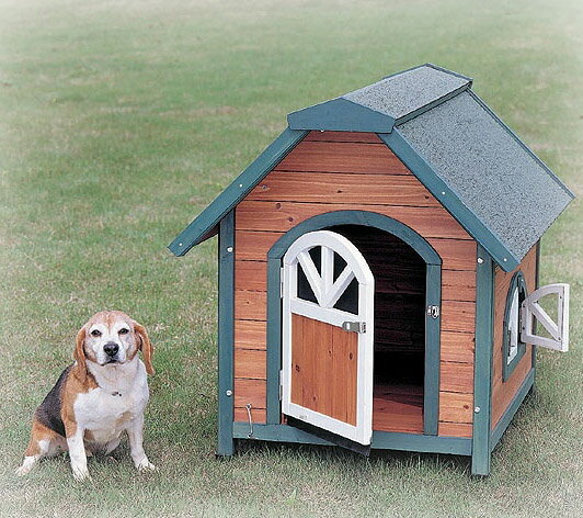 ウッディ犬舎ドア付　DK-600防腐・防雨・防寒対策の木製中型犬用犬舎　