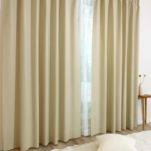 3級遮光 国産防炎カーテン 1枚入り35015BE (約200cm幅×約225cm丈) 遮熱 断熱 目隠し 人気 多機能