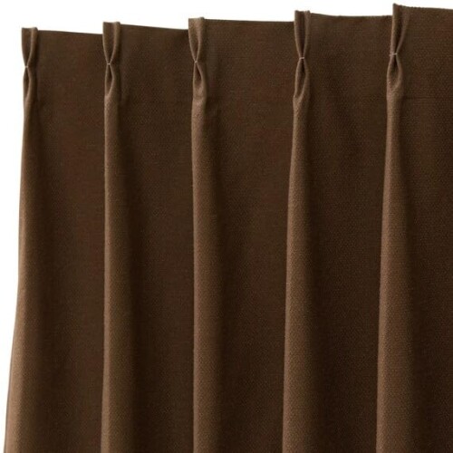 ニトリ(NITORI) 遮光1級・保温・遮熱・遮音・156サイズ カーテン RD-002 DkBR 幅100×丈210cm×2枚 7348452