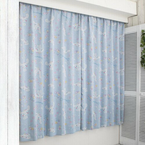 サンリオ(SANRIO) シナモロール 2級遮光カーテン 幅100×丈185cm:2枚組 SB-601-S 遮熱 洗濯可 UVカット 形状安定