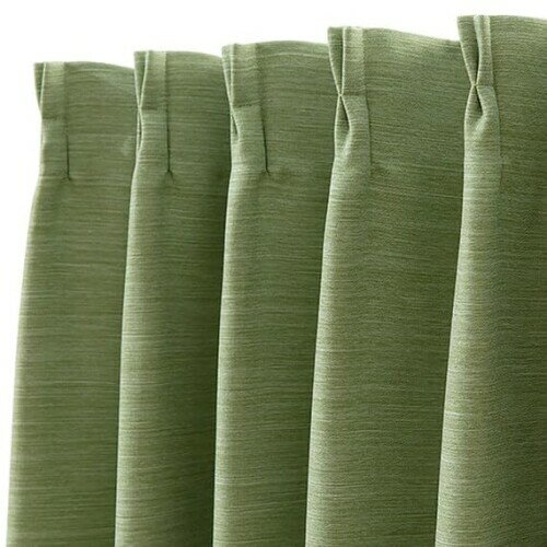 ニトリ(NITORI) 遮光2級 防炎 50サイズ カーテン パレット3 幅100×丈220cm×2枚 イエローグリーン NITORI 7326105