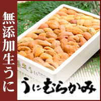 無添加生うに　木箱入　150g B級品【生ウニ】