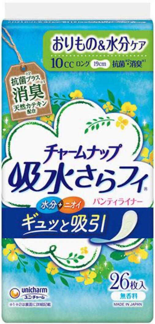 チャームナップ吸水さらフィ パンティライナー ロング 消臭タイプ 10cc 19cm 26枚入