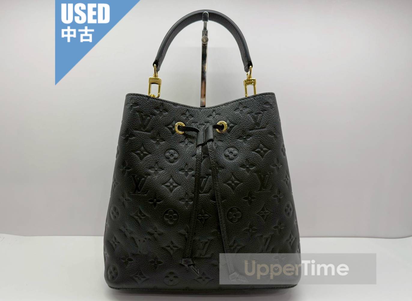 LOUIS VUITTON　ネオノエMM　モノグラム・アンプラント　M45256　ブラック　Sランク　中古　名古屋店舗販売　送料無料