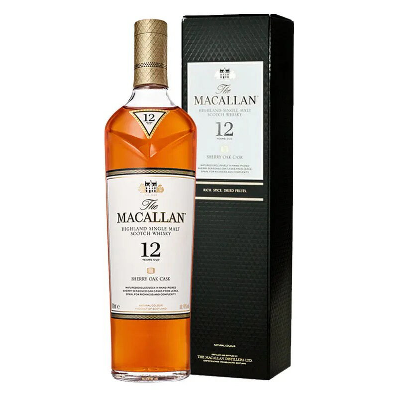 MACALLAN <strong>マッカラン</strong> <strong>12年</strong> SHERRY OAK CASK シェリー オーク カスク 40％ 700ml 送料無料