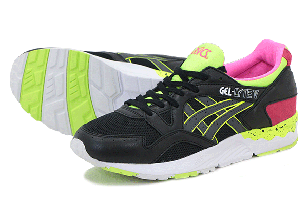 【FINAL SALE ファイナルセール】asics GEL-LYTE 5 アシックス ゲル ライト 5 BLACK/LIME/PINK