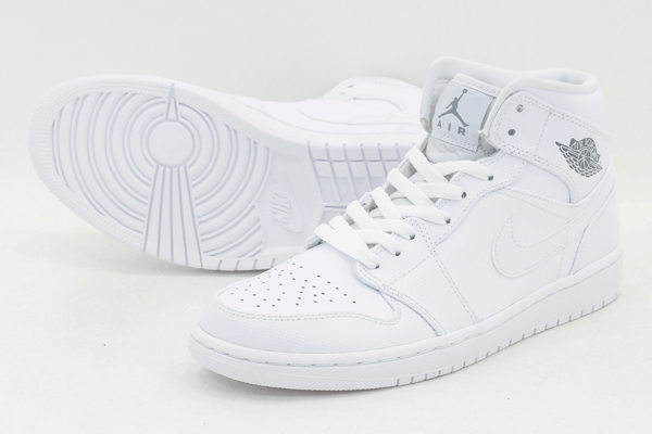 2014年 SPRINGモデル NIKE AIR JORDAN 1 MID ナイキ エアー ジョーダン 1　ミッド  WHITE/COOL GREY-WHITE