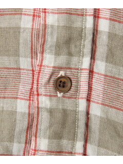 Freemans Sporting Club Linen Check Buttondown Shirt Short Sleeve UF65-13R001: Red Freemans Sporting Club Linen Check Buttondown Shirt Short Sleeve UF65-13R001: Red