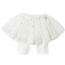 女の子 スカッツ チュール レース スカート 子供服 チュール付き レギンス チュパッツカジュアル 小学生 園児 刺繍 春 夏 60 70 80 90 cm db17223 dave&bella デイブ ベラ