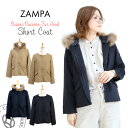 【30%OFFセール】【フード取り外し可能】ZAMPA ザンパ T/Wビーバー 2WAY ラクーンファー フードショートコート (z23056) レディース アウター ショートジャケット ウールメルトン ミリタリージャケット N-2B N2B カジュアル 通勤 送料無料 楽天 おしゃれ アーベン