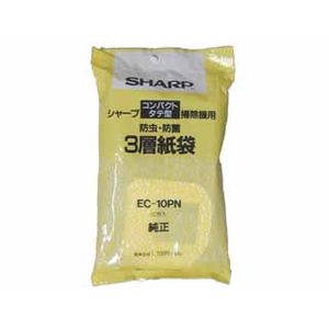 税込特価■EC-10PN シャープ　タテ型掃除機用 交換用紙パック 抗菌・10枚入