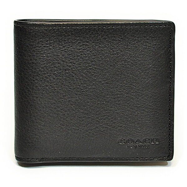 コーチ COACH 財布 折財布 メンズ F75084 BLK カーフ レザー ダブルビル ウォレット ブラック