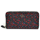 コーチ COACH 財布 長財布 F59066 SVM4E ランチ フローラル プリント PVC アコーディオン ジップアラウンド ブライトレッド/ブラック