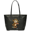 コーチ トート バッグ COACH F57730 QB/BK ベースマン コラボ クリーチャーズ レザー シティー ジップ トート ブラック