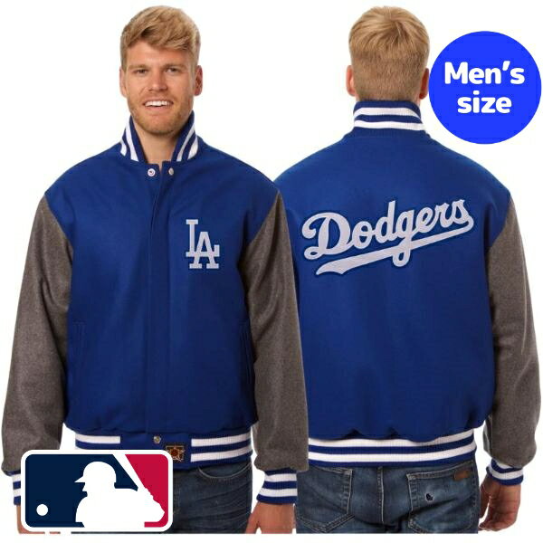 【送料無料+割引クーポン】 MLBオフィシャル メンズ バーシティジャケット スタジャン ロサンゼルス・<strong>ドジャース</strong> 大谷翔平 山本由伸 Los Angeles Dodgers Wool Jacket（Royal/Charcoal）
