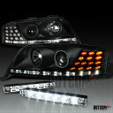 アウディ ヘッドライト 2002-2004 AUDI A6 BLACK R8 PROJECTOR HEADLIGHT W/ 6-LED BUMPER FOG LIGHT DRL 2002-2004アウディA6 BLACK R8プロジェクターヘッドライトW / 6-LED BUMPER FOG LIGHT DRL