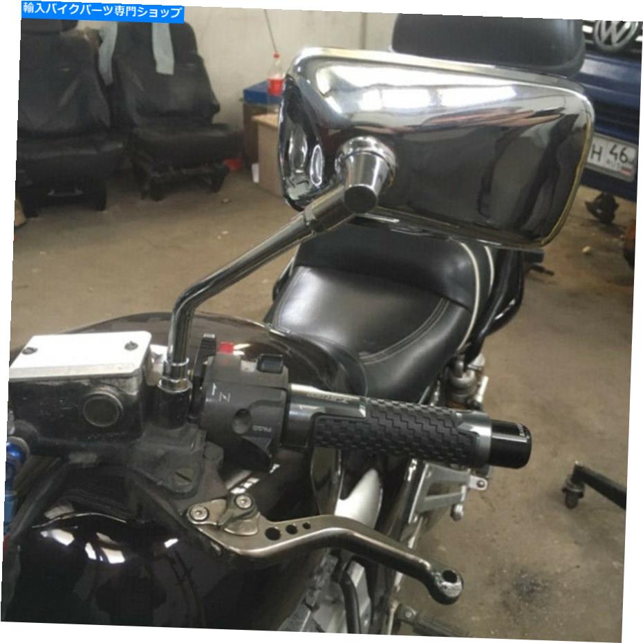 Mirror ホンダシャドウスピリット750 1100 VTX1300 VTX1800のための2x10mmの長方形のクロムミラー 2x10MM Rectangle Chrome Mirrors For Honda Shadow Spirit 750 1100 VTX1300 VTX1800