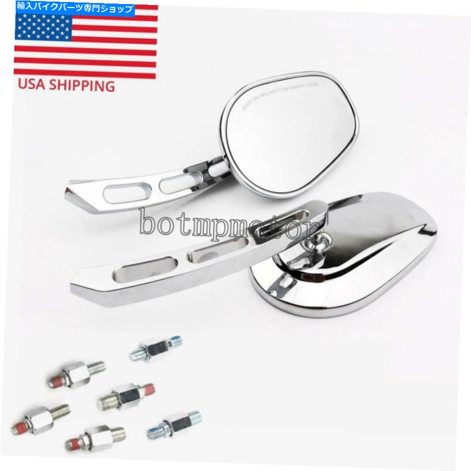 Mirror ホンダVTX1800 VTX1300 VT 600 750 1100用オートバイクロームリアビューミラー Motorcycle Chrome Rear View Mirrors For Honda VTX1800 VTX1300 VT 600 750 1100