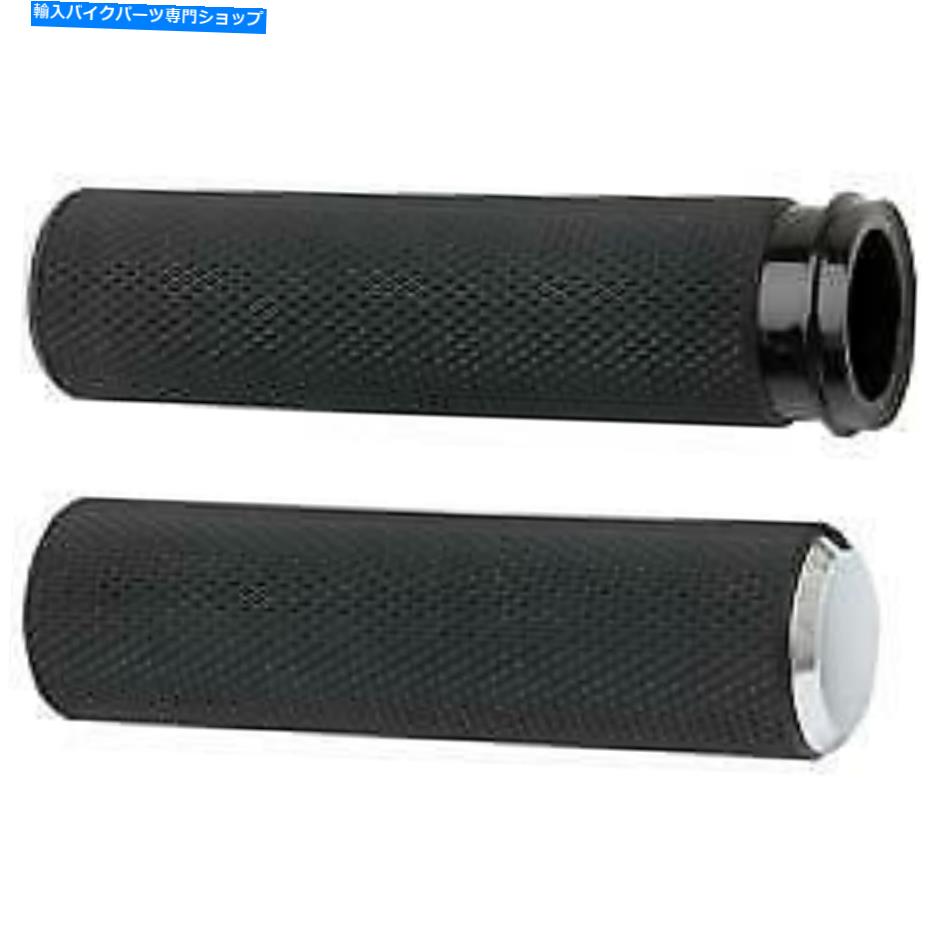 クロームパーツ Arlen Ness knurled fusionグリップクロム＃07-326ハーレーダビッドソン Arlen Ness Knurled Fusion Grips Chrome #07-326 Harley Davidson