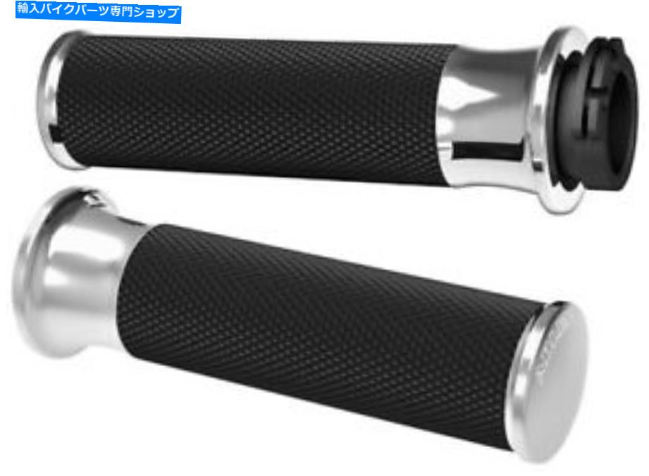 クロームパーツ Arlen Ness 07-320フュージョンシリーズグリップスムーズ - クロム Arlen Ness 07-320 Fusion Series Grips Smooth - Chrome