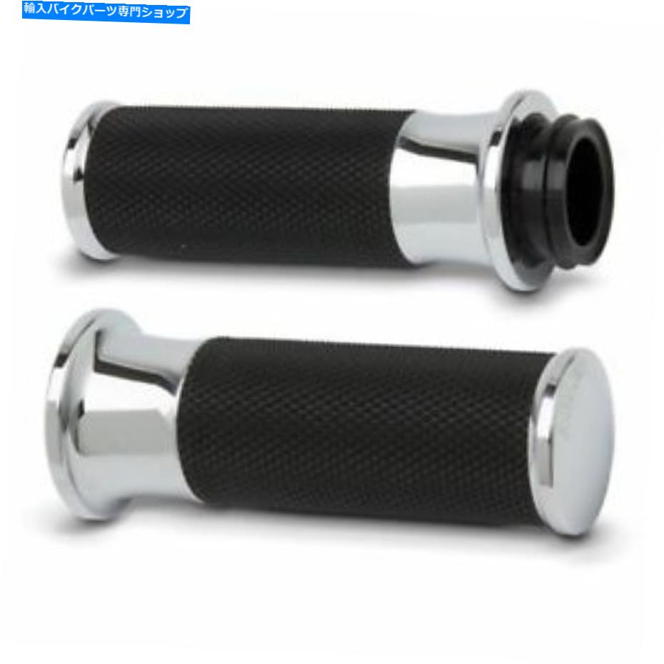 クロームパーツ Arlen Ness 07-322クロムスムージーフュージョングリップハーレーはワイヤーで飛ぶ Arlen Ness 07-322 Chrome Smoothie Fusion Grips Harley Fly By Wire