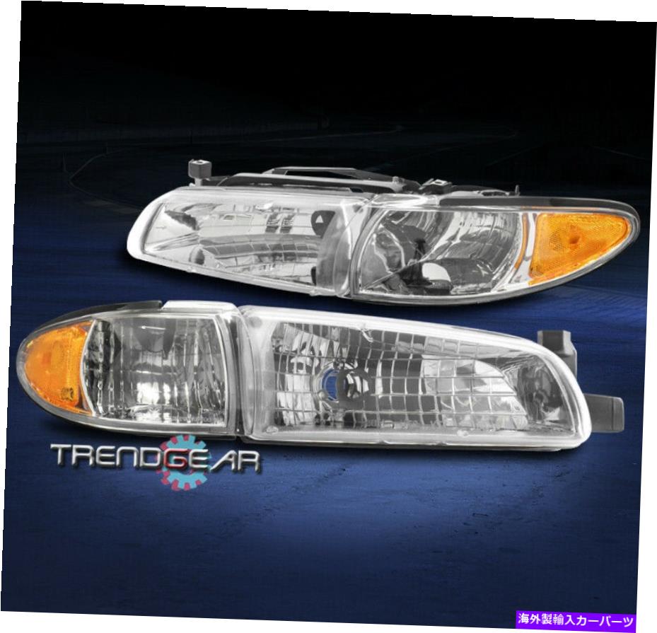 USヘッドライト 1997年から2003年のポンティアックグランプリのヘッドライトヘッドランプW /コーナーシグナルランプクロム For 1997-2003 Pontiac Grand Prix Headlights Headlamp w/Corner Signal Lamp Chrome