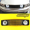 フォード グリル 2005-2009 Ford Mustang V6 Base Black Front Grill Grille Halo Clear Fog Lights 2005-2009フォードマスタングV6ベースブラックフロントグリルグリルヘイロークリアフォグランプ