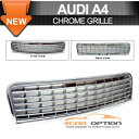 Audi A4 グリル 02-05 Audi A4 ABS Sport Chrome Grille Grill 03 02-05アウディA4 ABSスポーツクロームグリルグリル03