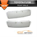 Toyota Fj 150 Prado Land Cruiser グリル Fit 10-12 Toyota Fj 150 Prado Land Cruiser Front Chrome Grille Mesh フィット10-12トヨタFjの150プラドランドクルーザーフロントクロームグリルメッシュ