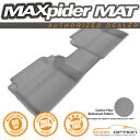 Hyundai Elantra フロアマット Fit 3D Maxpider 13-14 Hyundai Elantra GT 1Pcs Grey Kagu Rubber Floor Mat R2 Row 3D Maxpider 13-14現代エラントラGT 1PCSグレーカグーラバーフロアマットR2行を取り付け