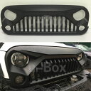 USグリル マットブラックアングリーバードアップグレードグリルグリルインサート07-16ジープJKラングラー Matte Black Angry Bird Upgrades Grill Grille Insert For 07-16 Jeep JK Wrangler