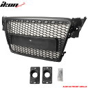 USグリル 09-11アウディA4 B8 RSメッシュブラックフロントフードグリルグリル 09-11 Audi A4 B8 RS Mesh Black Front Hood Grille Grill