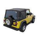 幌 ジープ・ラングラーTJソフトトップ、03-06、ティンテッド・ウインドウズ、ブラック・ダイヤモンド Jeep Wrangler TJ Soft Top, 03-06, Tinted Windows, Black Diamond