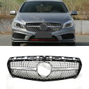 グリル ブラックフロントフロントバンパーグリルメッシュフィットメルセデスベンツW176 Aクラス2014 Black Front Front Bumper Grill mesh Fit for Mercedes Benz W176 A Class 2014