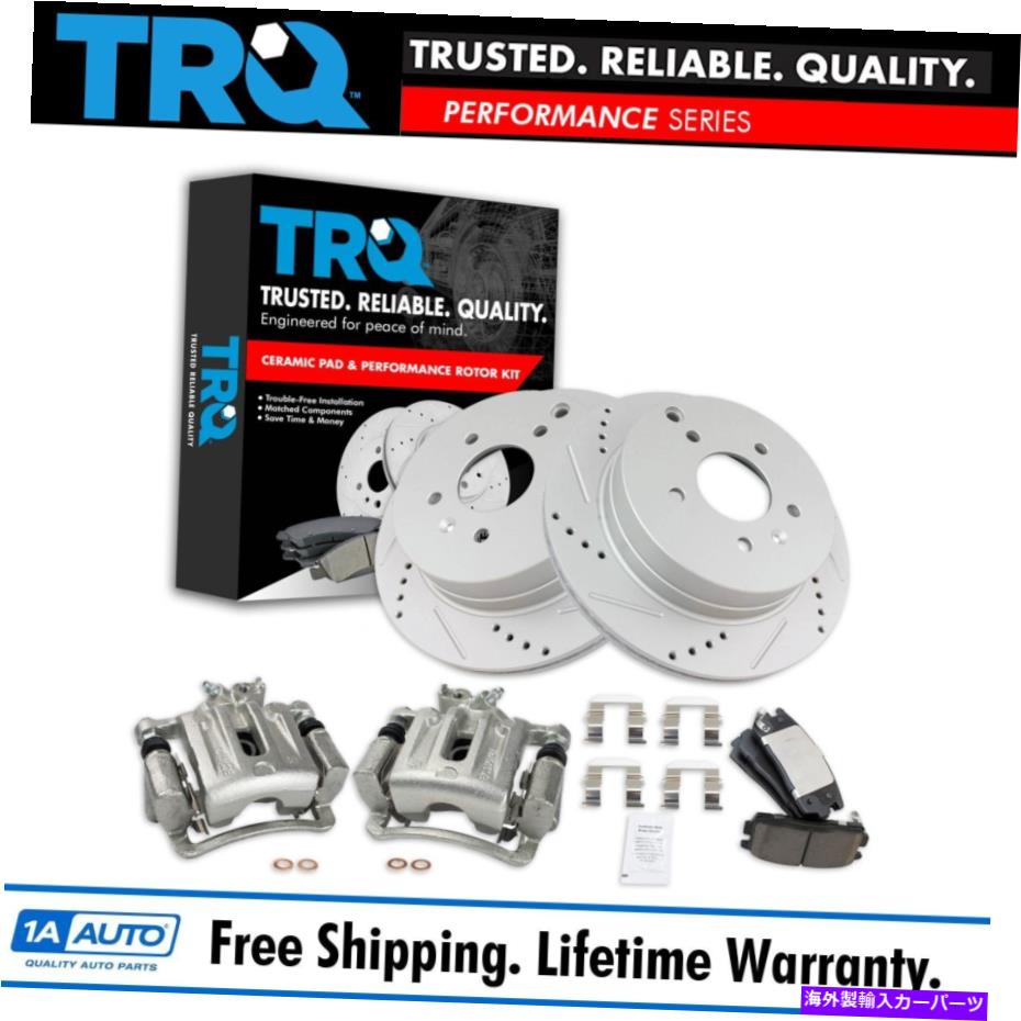brake disc rotor シボレー用のリアセラミックブレーキパッド、パフォーマンスローター、キャリパーキット Rear Ceramic Brake Pad, Performance Rotor & Caliper Kit for Chevy