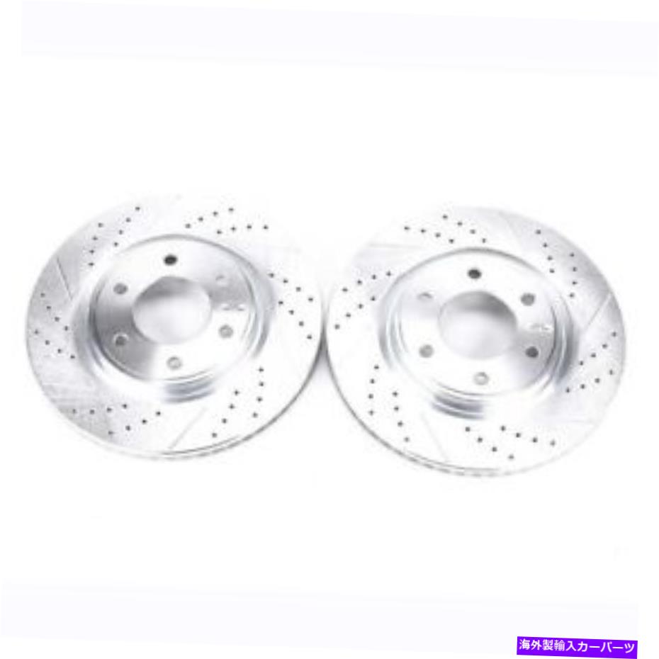 brake disc rotor 08-10インフィニティQX56フロントエボリューションドリル＆スロットローターのPowerStop- PowerStop for 08-10 Infiniti QX56 Front Evolution Drilled & Slotted Rotors -